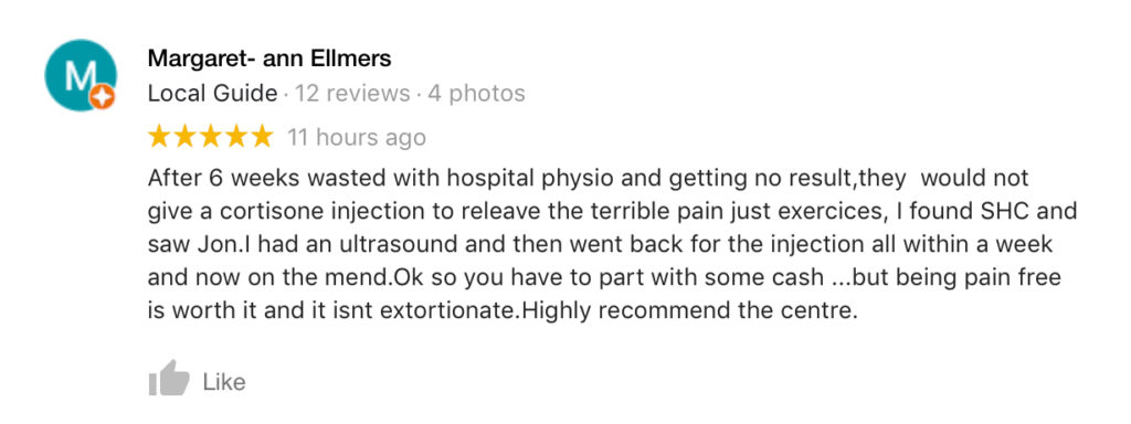 Google Review Sussex Foot Centre